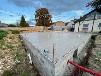 Avancement des Travaux : Coulage du vide sanitaire à Marville-Moutiers-Brûlé (28500)